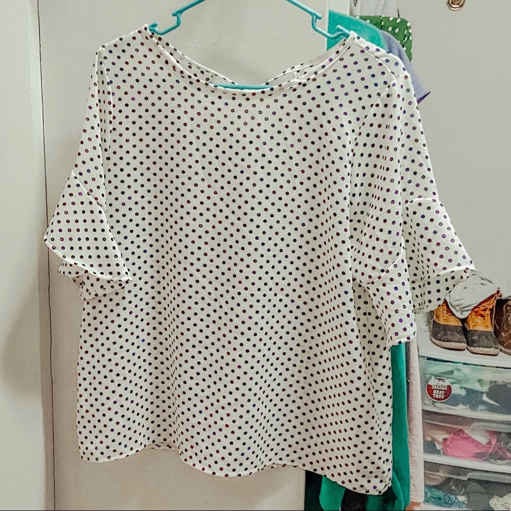 Polka dot blouse